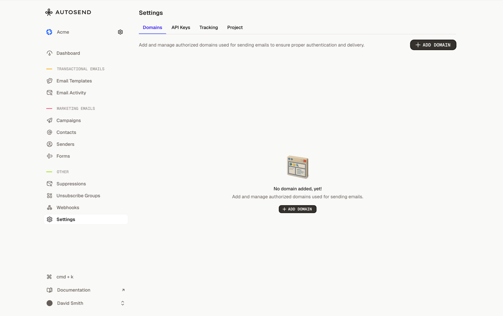 How to Add Sending Domain in AutoSend? - AutoSend Documentation